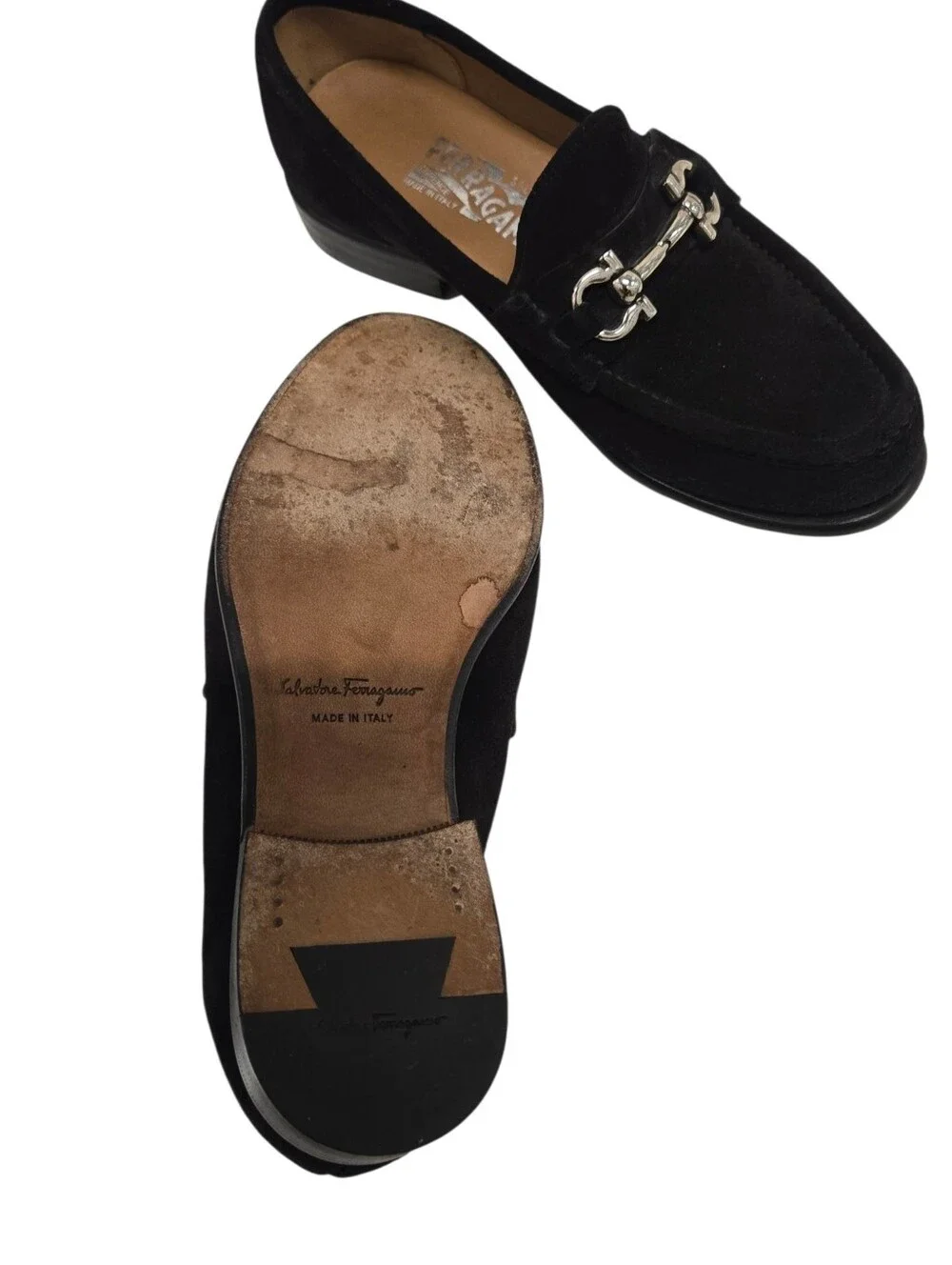Ferragamo Men's ‎ Suede Gancio-Bit Loafers